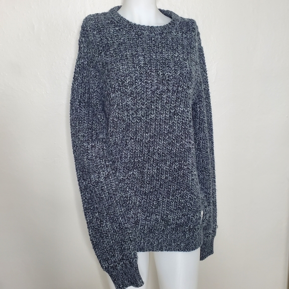 Bellfield Gray Crew Neck Sweater Wool Blend Large - Picture 1 of 8